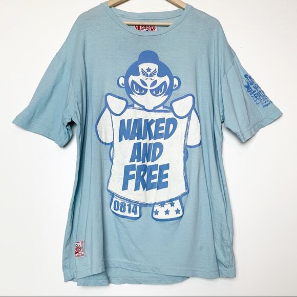Vintage 90s Vega & Co Sumo Wrestler Distressed Graphic Tee Men's Size XL